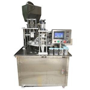  Automatic rotary water yogurt cup filling and sealing machine 