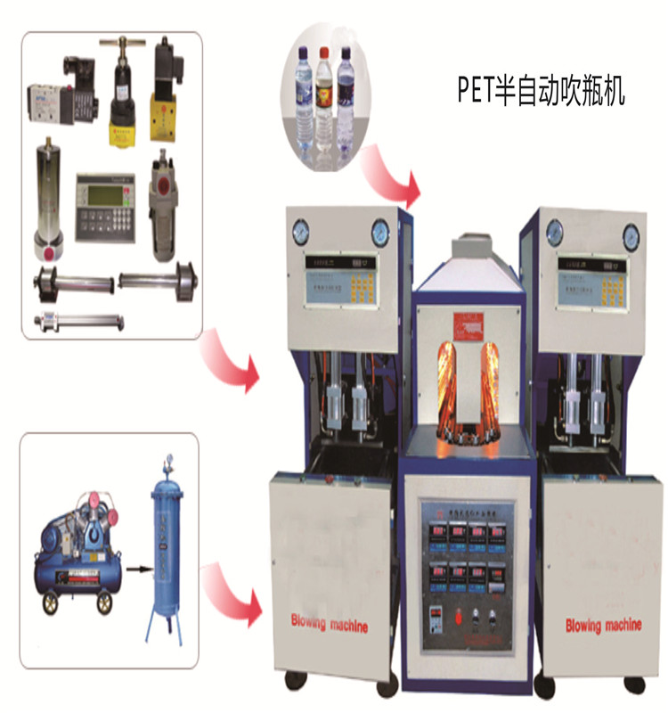Guangzhou semi automatic PET bottle making blowing machine 